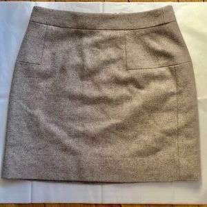 NWOT! J Crew Wool Beige Mini Skirt